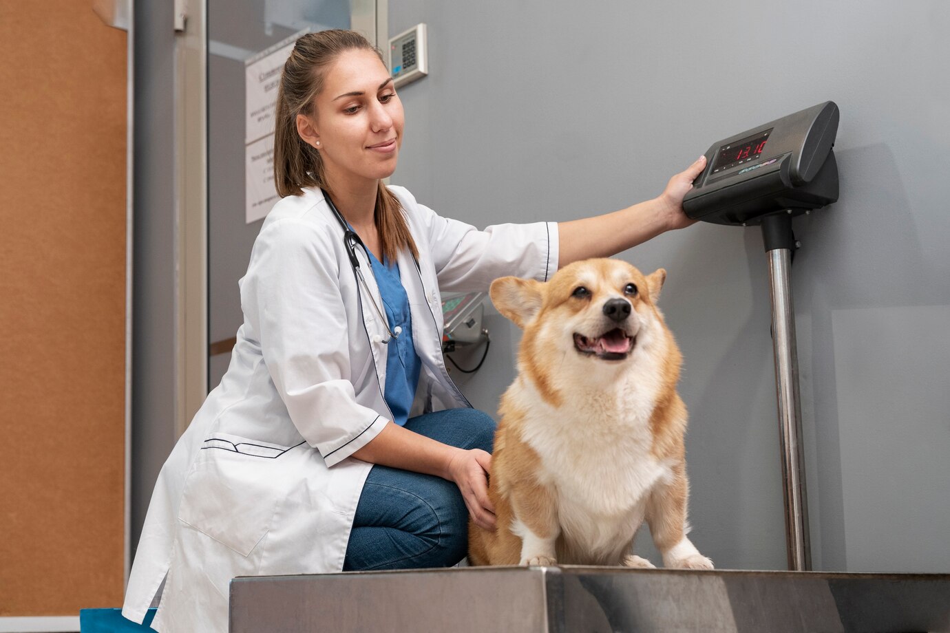perro-peso-veterinaria-pelayo-presa